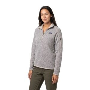 Patagonia Sweater 1/4 Zip Pullover Fleece Jacket Tan Heather Size Large